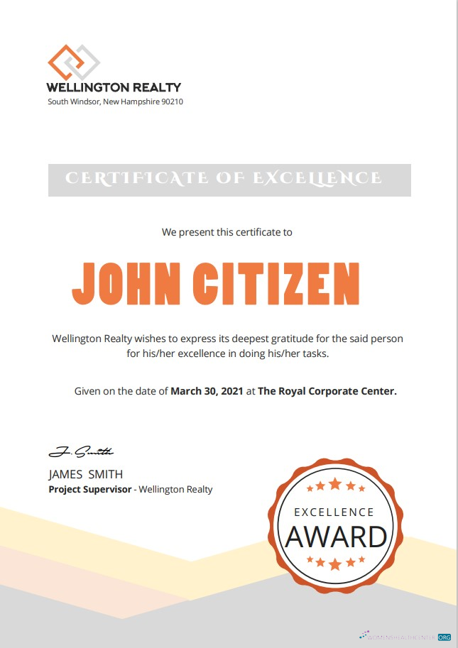 Download USA Excellence cert Version 2 Photoshop template